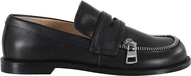 JW Anderson Zip-Detailed Round Toe Loafers