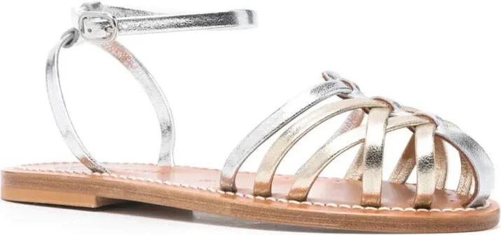 K.Jacques Cyrenia Two-Tone Metallic Sandals Shoes - Image 3