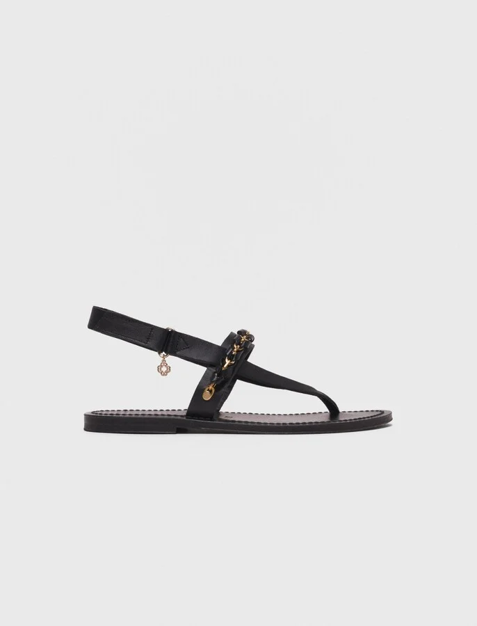 K.Jacques flat leather sandal