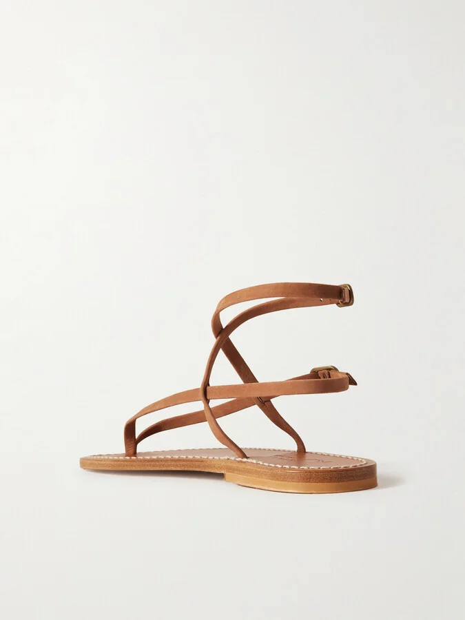 K Jacques St Tropez - Abako Leather Sandals - Brown - Image 3