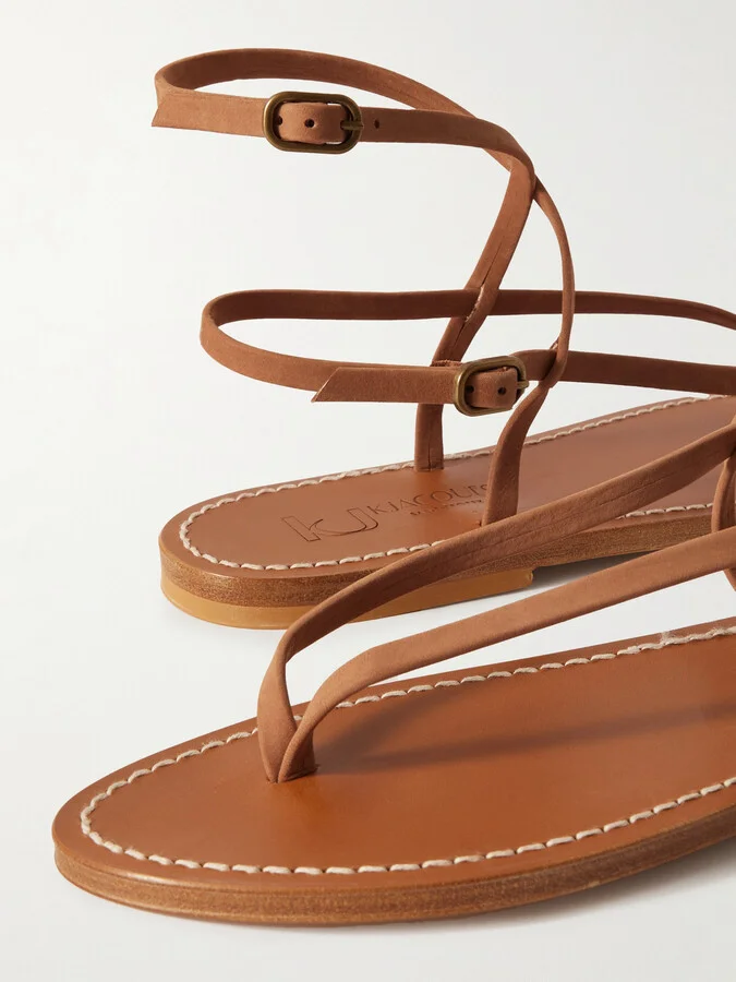 K Jacques St Tropez - Abako Leather Sandals - Brown - Image 4