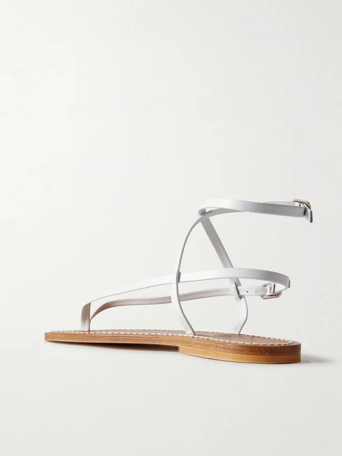 K Jacques St Tropez - Abako Leather Sandals - White - Image 3