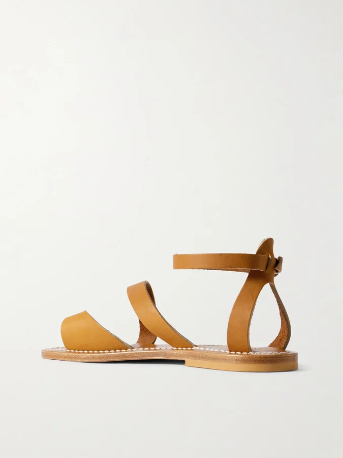 K Jacques St Tropez - Anaelle Leather Sandals - Brown - Image 3