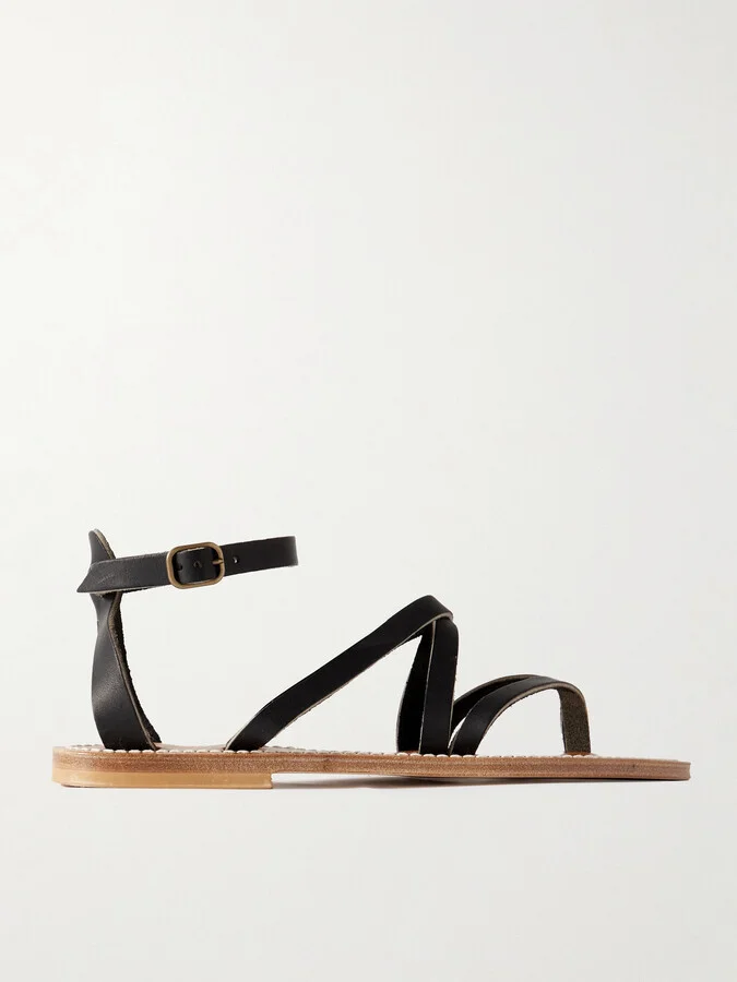 K Jacques St Tropez - Epicure Leather Sandals - Black