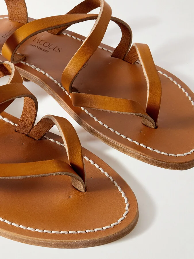 K Jacques St Tropez - Epicure Leather Sandals - Brown - Image 4