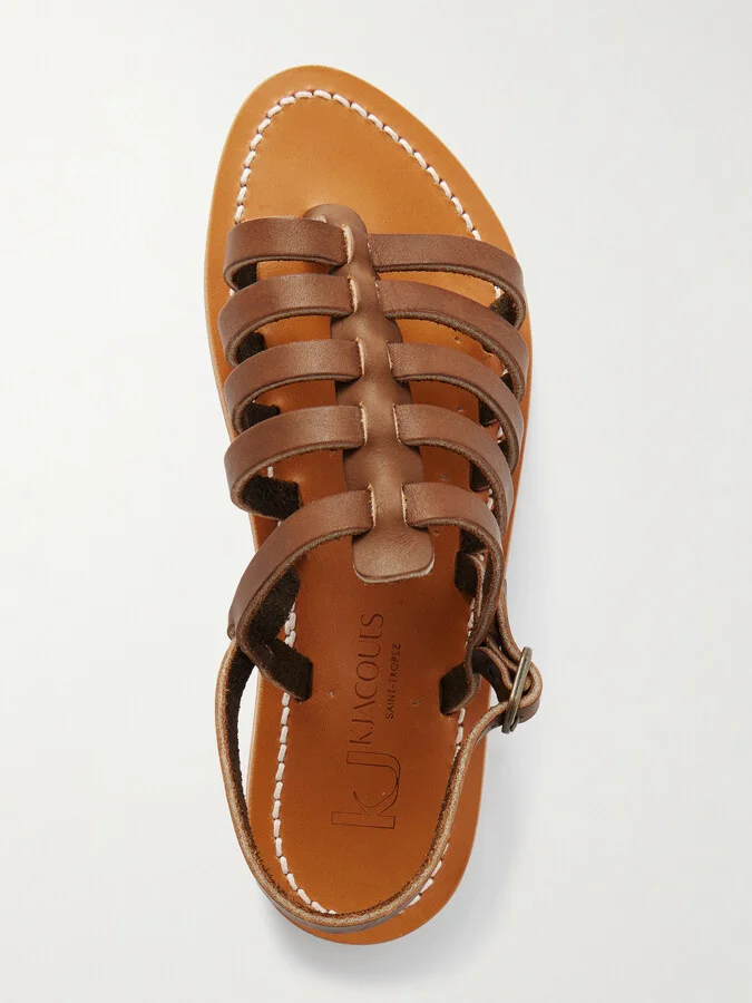 K Jacques St Tropez - Homere Leather Sandals - Brown - Image 5
