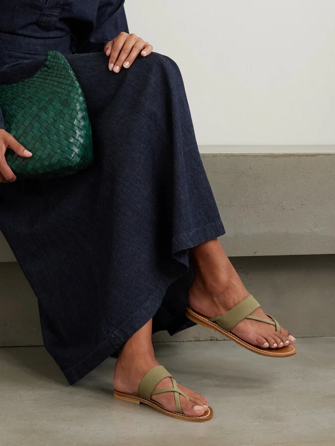 K Jacques St Tropez - Nehru Nubuck Sandals - Green - Image 2