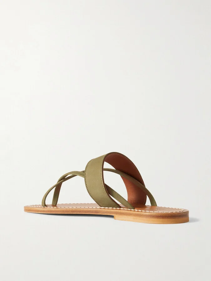 K Jacques St Tropez - Nehru Nubuck Sandals - Green - Image 3