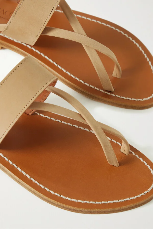 K Jacques St Tropez - + Net Sustain Nehru Nubuck Sandals - Neutrals - Image 4