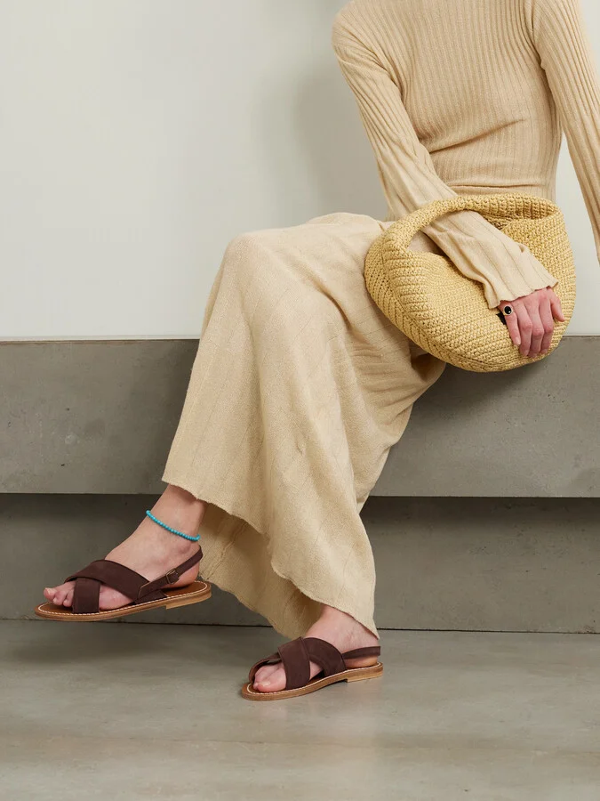 K Jacques St Tropez - Osorno Suede Sandals - Brown - Image 2
