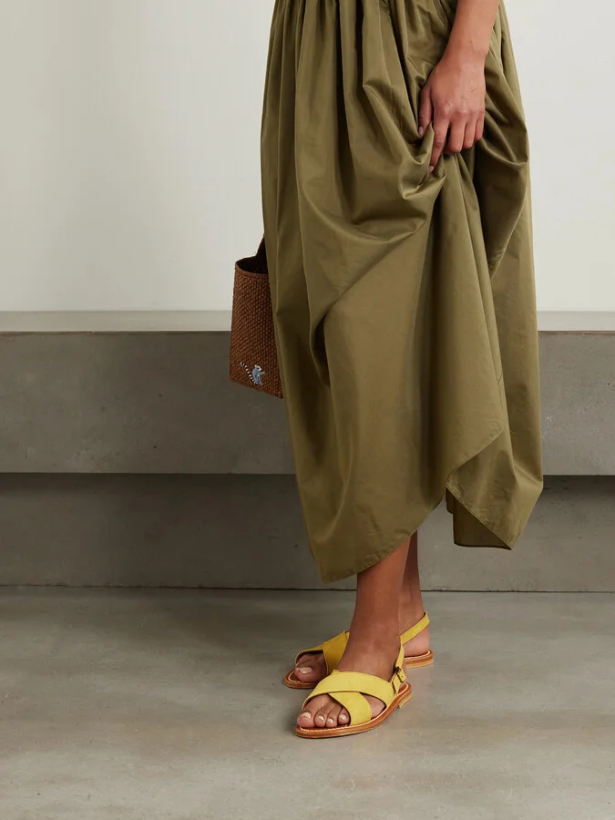 K Jacques St Tropez - Osorno Suede Slingback Sandals - Yellow - Image 2