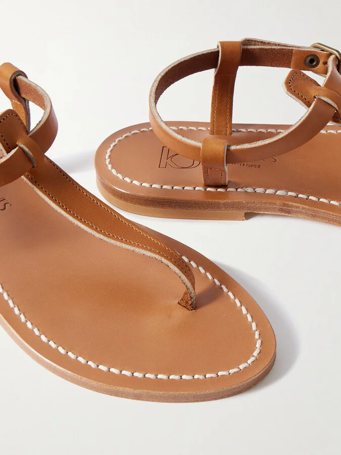 K Jacques St Tropez - Picon Leather Sandals - Brown - Image 4