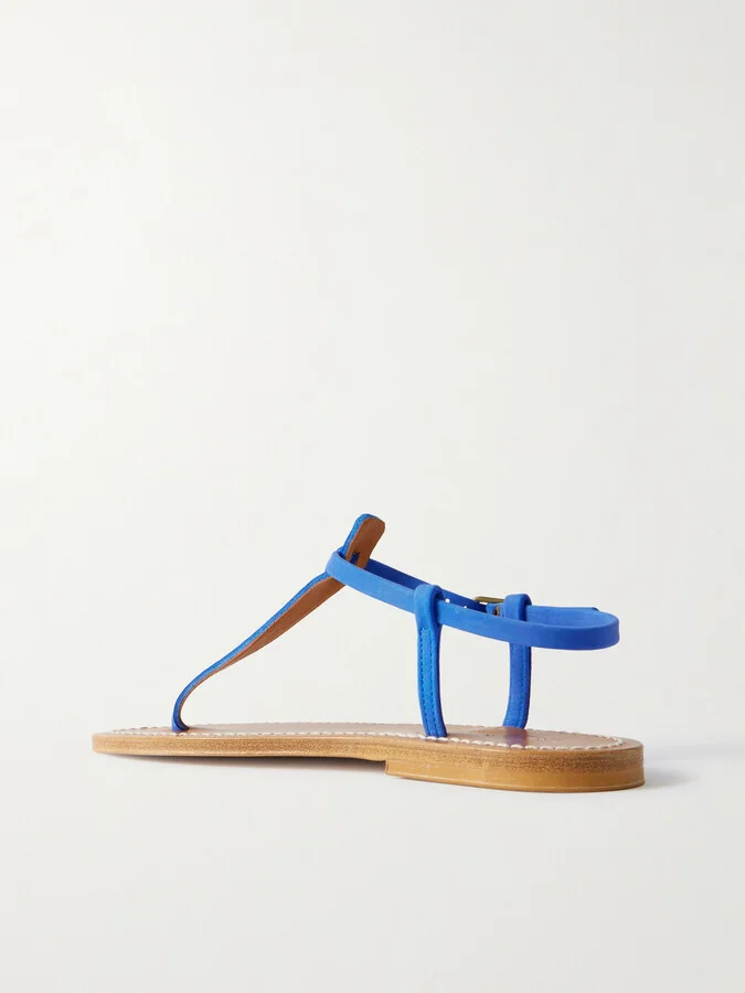 K Jacques St Tropez - Picon Nubuck Sandals - Blue - Image 3