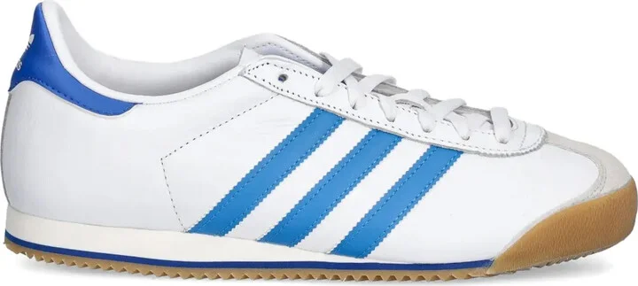 K74 leather three-stripe sneakers