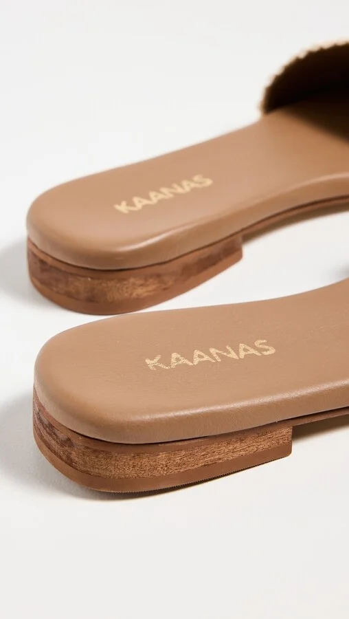 KAANAS Ayla Contrast Strap Slip-On Sandals - Image 3