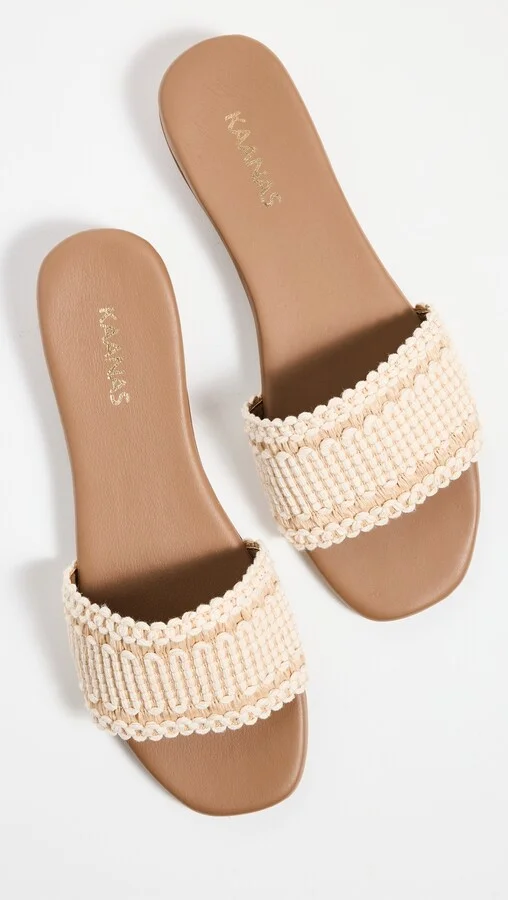 KAANAS Ayla Contrast Strap Slip-On Sandals - Image 5