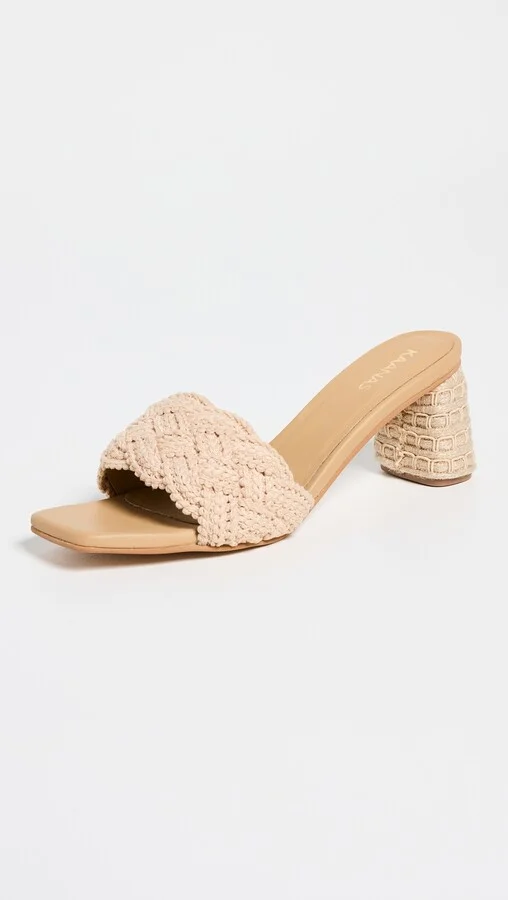 KAANAS Calliope Chunky Braided Jute-Wrapped Heels - Image 2