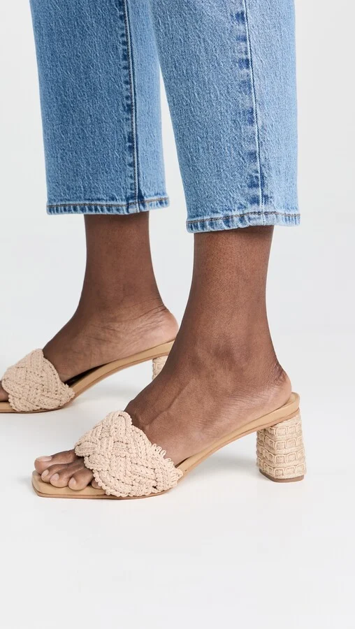 KAANAS Calliope Chunky Braided Jute-Wrapped Heels - Image 5