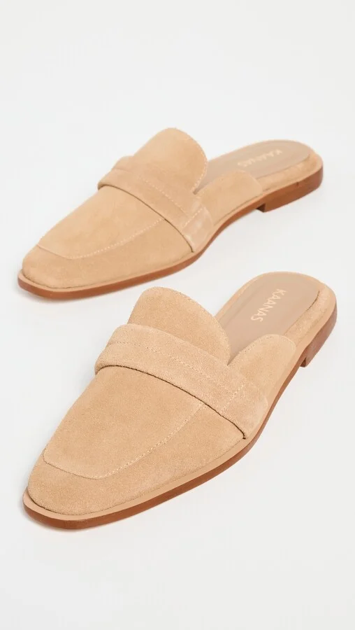 KAANAS Cogno Suede Square Toe Mules - Image 2