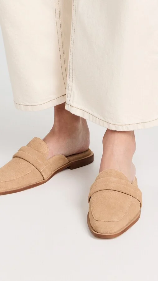 KAANAS Cogno Suede Square Toe Mules - Image 3