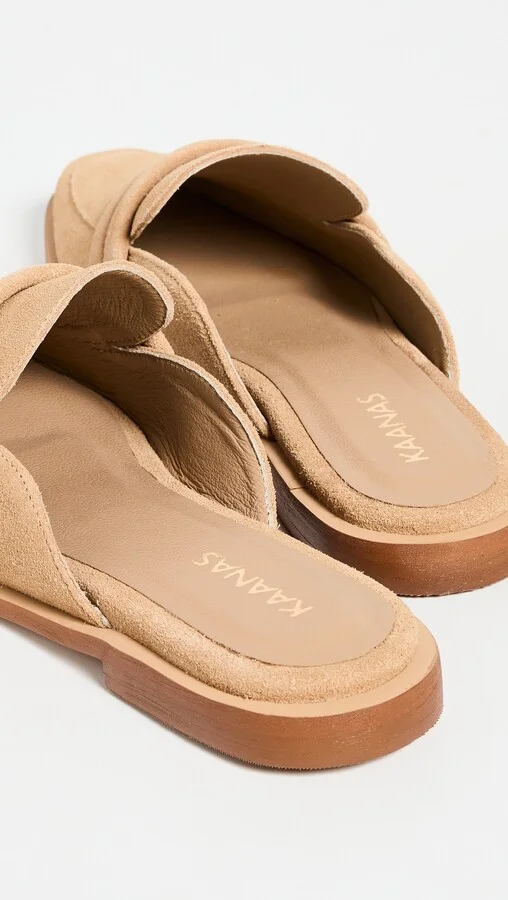 KAANAS Cogno Suede Square Toe Mules - Image 5
