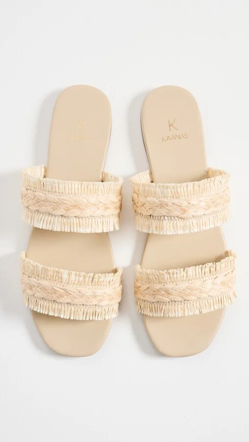 KAANAS Espinela Frayed Double Band Slides - Image 5