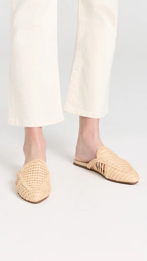 KAANAS Faya Woven Raffia Mules - Image 3