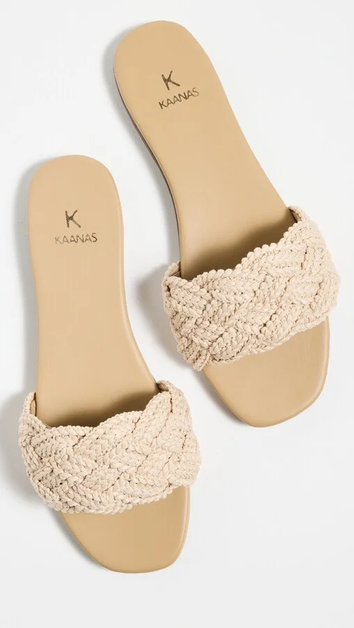 KAANAS Pansy Chunky Braided Slides - Image 3