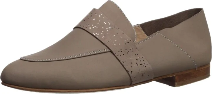 KAANAS Women's Amalfi Metallic Leather Loafer Flat Slip ON Shoe