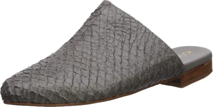 KAANAS Women's Genoa Snake Skin Mule Slide Shoe Loafer Flat