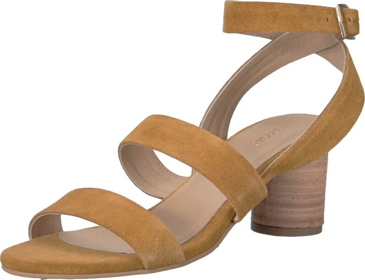 KAANAS Women's Noosa Open Toe Heeled Ankle Strap Sandal Shoe Flat