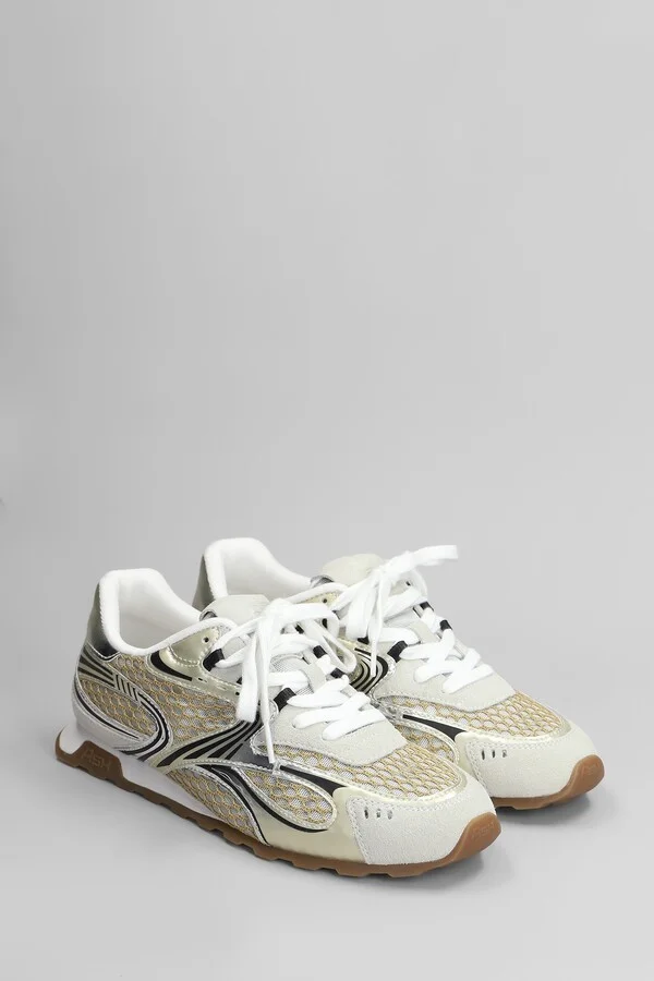 Kabuki Sneakers In Beige Suede And Fabric - Image 2