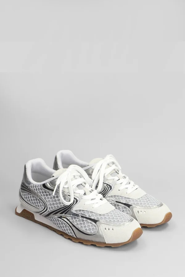 Kabuki Sneakers In Silver Suede And Fabric - Image 2