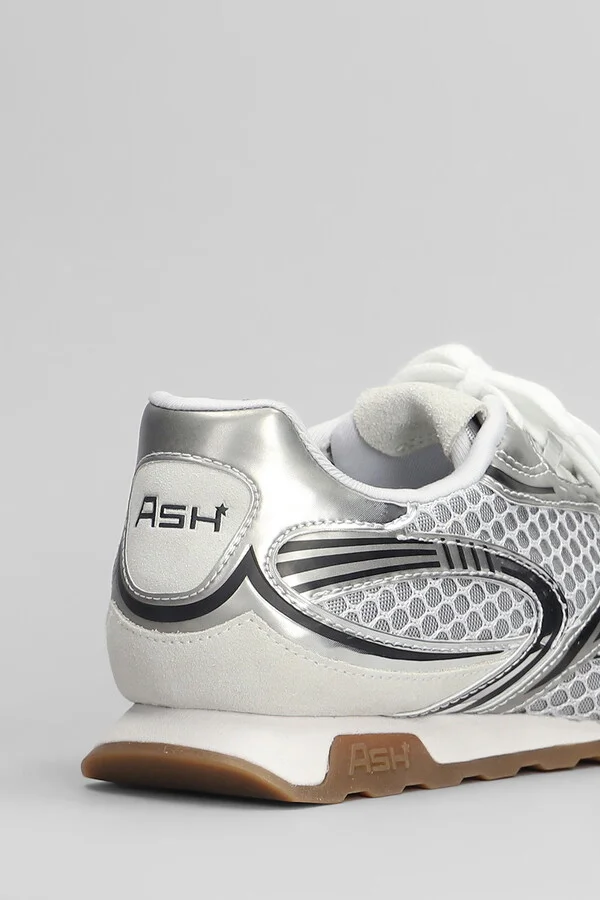 Kabuki Sneakers In Silver Suede And Fabric - Image 5