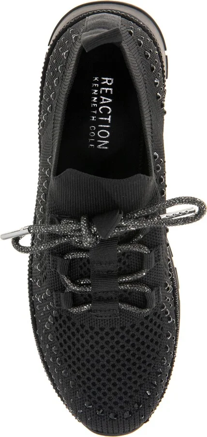 Kacey Rhinestone Knit Sneaker - Image 6