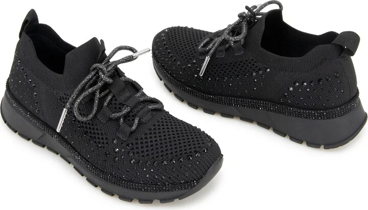 Kacey Rhinestone Knit Sneaker - Image 9