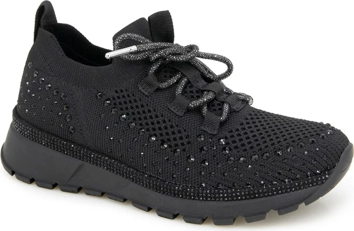 Kacey Rhinestone Knit Sneaker