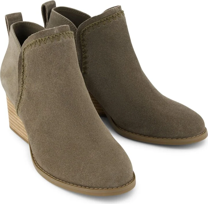 Kaia Olive Suede Wedge Boot - Image 2