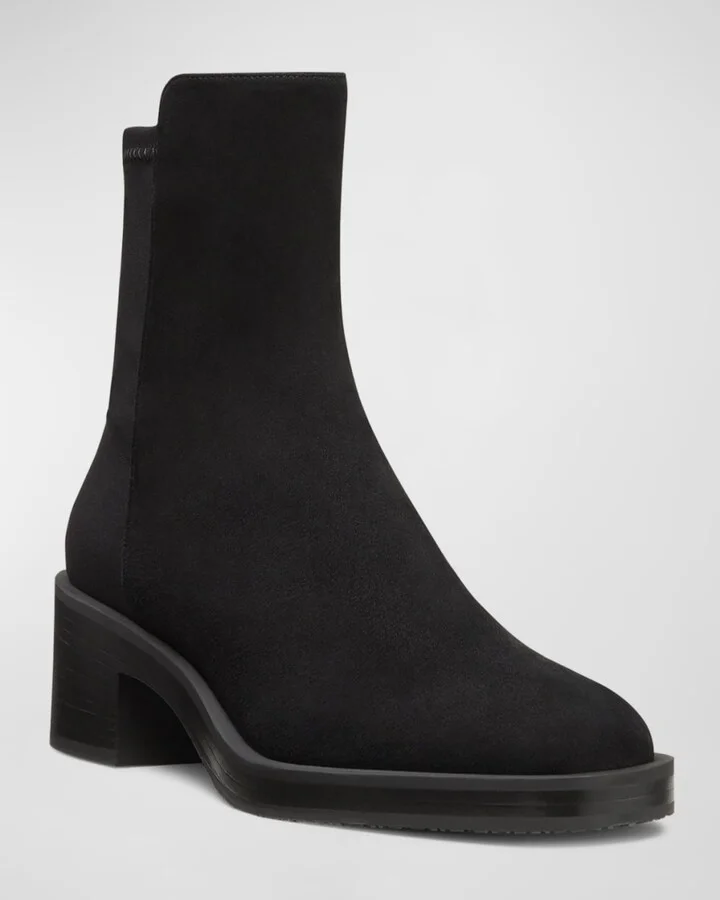 Kaia Stretch Suede Ankle Booties - Image 3