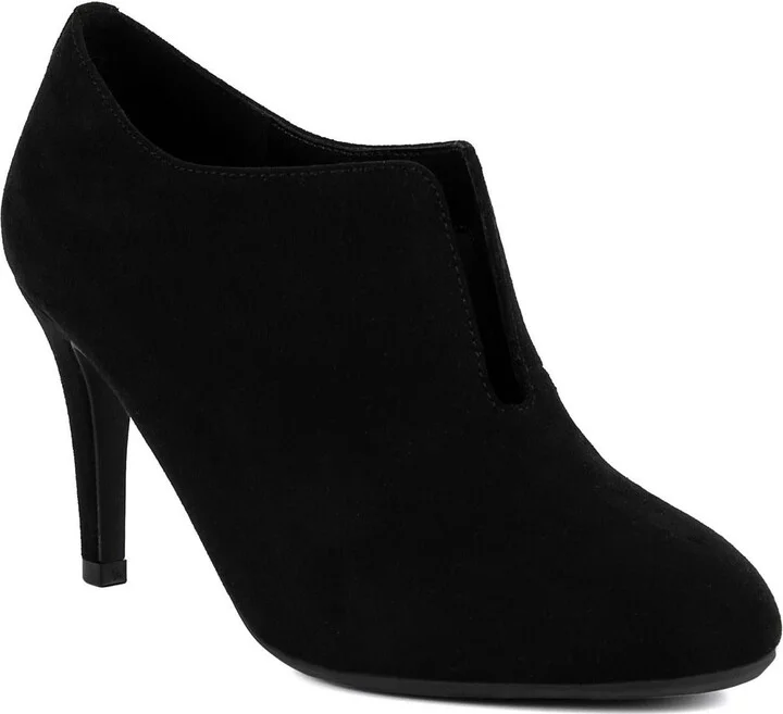 Kaipo Womens Slit Faux Suede Pumps