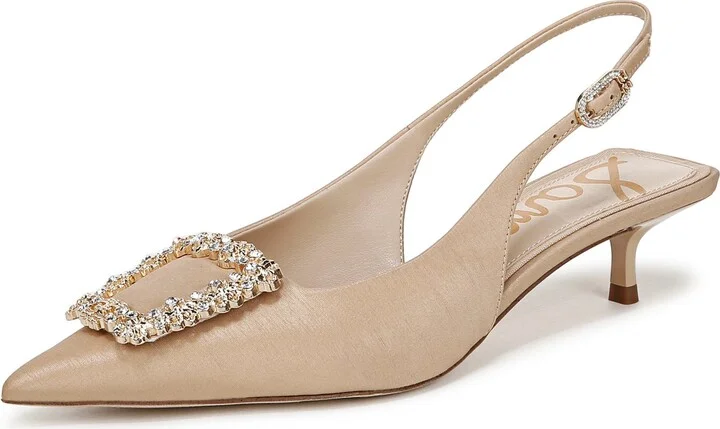 Kaitlyn Slingback Pointed Toe Kitten Heel Pump - Image 9