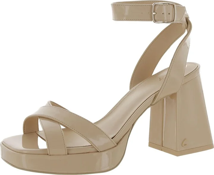 Kaitlyn Womens Buckle Ankle Strap Heels