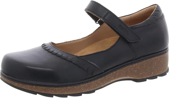 Kalece Womens Adjustable Leather Mary Jane Heels