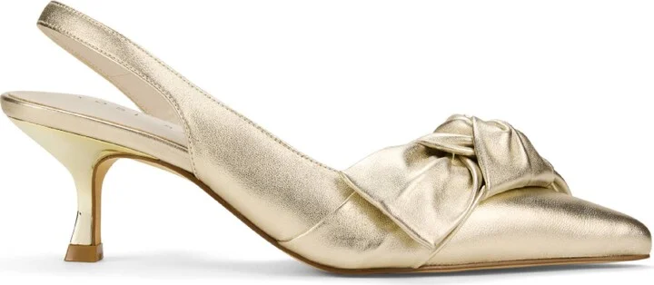 Kaleigh Bow Slingback Pointed Toe Kitten Heel Pump - Image 11