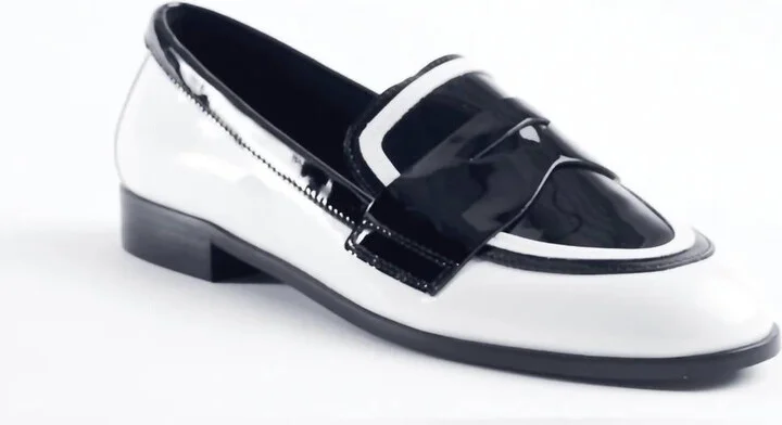 Kali Loafer In Black / White Patent