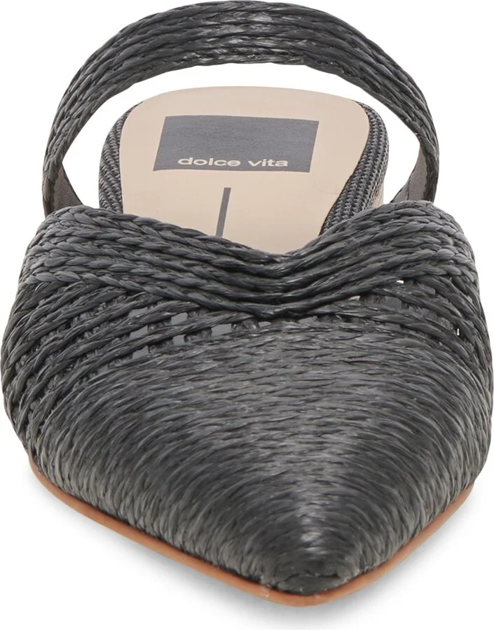 Kaline Raffia Pointed Toe Flat Mule - Image 4