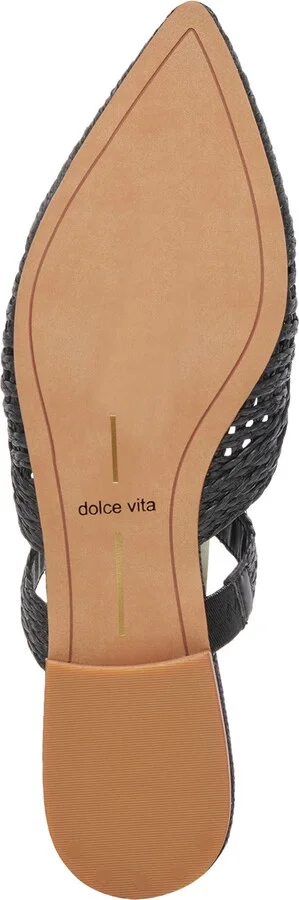 Kaline Raffia Pointed Toe Flat Mule - Image 6
