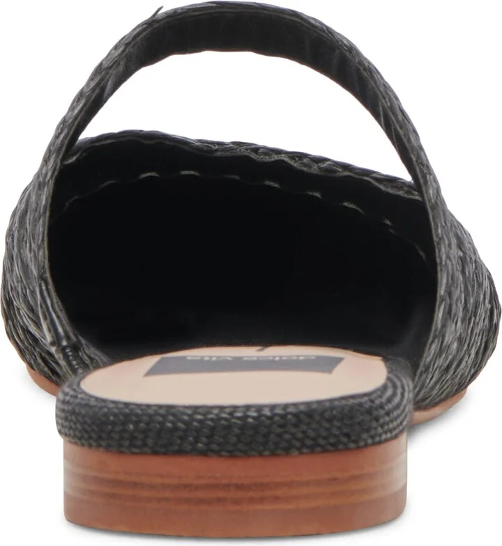 Kaline Raffia Pointed Toe Flat Mule - Image 7