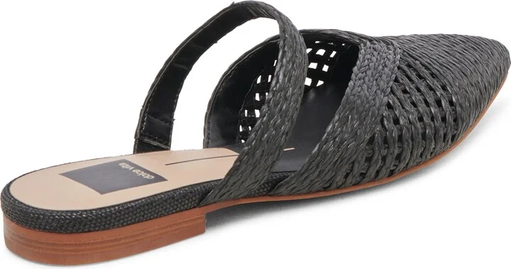 Kaline Raffia Pointed Toe Flat Mule - Image 8