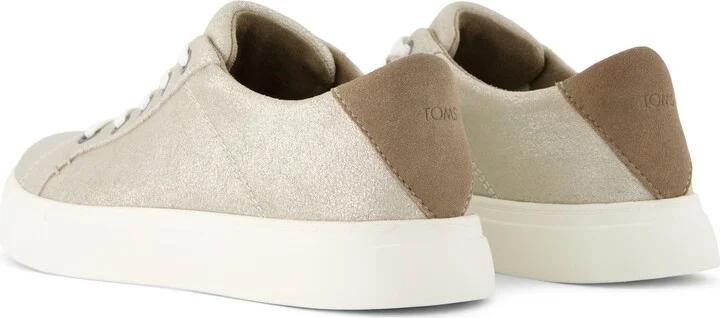 Kameron Champagne Metallic Suede Sneaker - Image 5